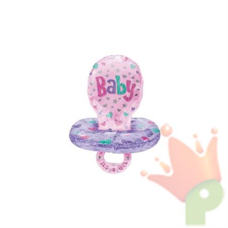 PALLONCINO MYLAR CIUCCIO ROSA 74CM