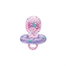 PALLONCINO MYLAR CIUCCIO ROSA 74CM