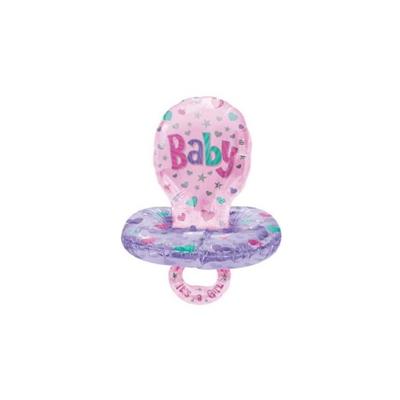 PALLONCINO MYLAR CIUCCIO ROSA 74CM