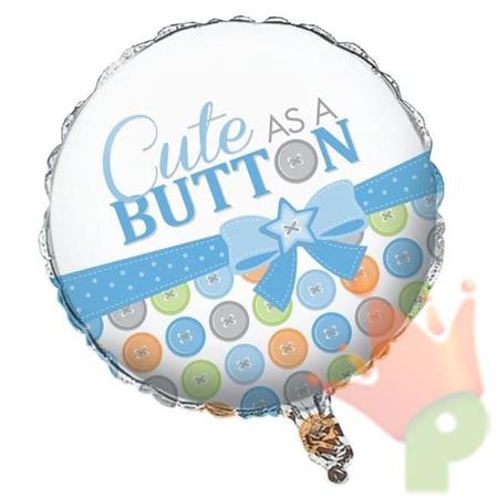 PALLONCINO MYLAR CUTE BUTTON BOY 45CM