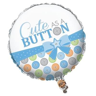 PALLONCINO MYLAR CUTE BUTTON BOY 45CM