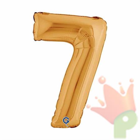 PALLONCINO MYLAR NUMERO 7 ORO 14 36CM