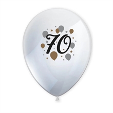 PALLONCINI IN LATTICE 70 ANNI 27CM 6PZ