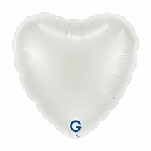 PALLONCINO MYLAR CUORE BIANCO 45CM