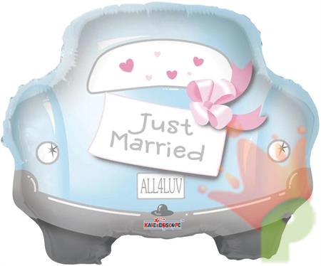 PALLONCINO MYLAR AUTO JUST MARRIED 71CM