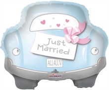 PALLONCINO MYLAR AUTO JUST MARRIED 71CM