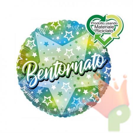 PALLONCINO MYLAR BENTORNATO STELLE TONDO 18INCH