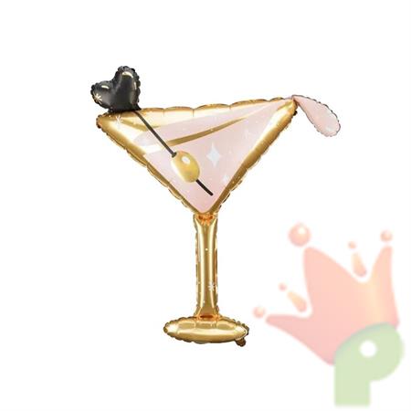 PALLONCINO MYLAR BICCHIERE CALICE MARTINI 126X93CM