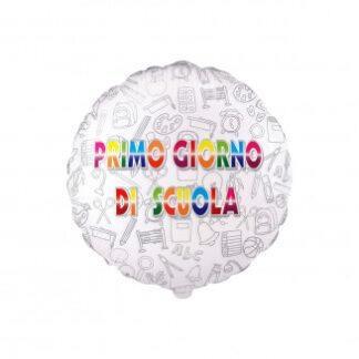 PALLONCINO MYLAR PRIMO GIORNO DI SCUOLA 45CM