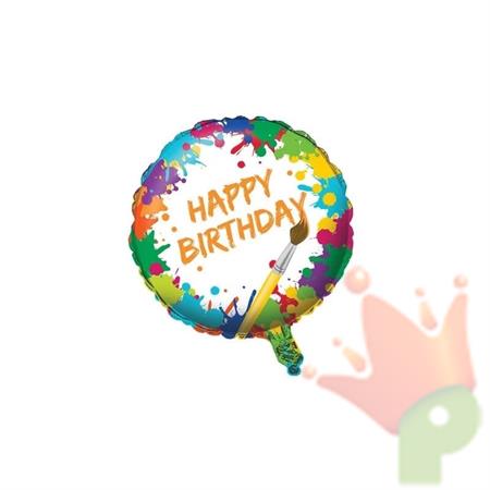 PALLONCINO MYLAR TAVOLOZZA COLORI 45CM