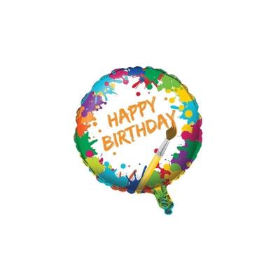 PALLONCINO MYLAR TAVOLOZZA COLORI 45CM