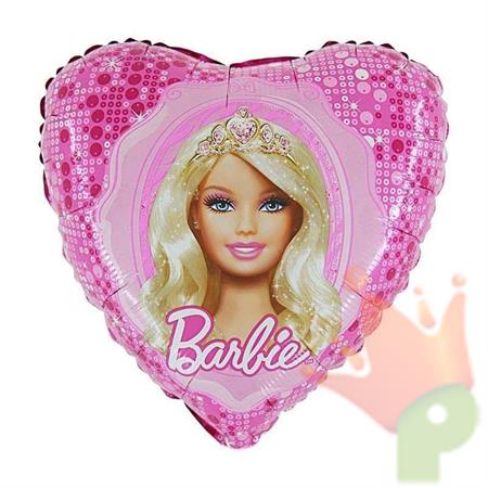 PALLONCINO MYLAR CUORE BARBIE 45CM