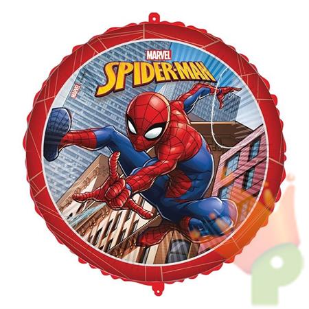 PALLONCINO MYLAR SPIDERMAN CON NASTRINO E PESETTO 45CM