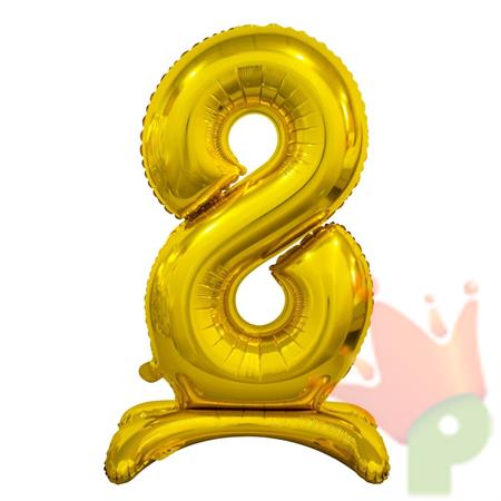 PALLONCINO MYLAR NUMERO 8 ORO 74CM
