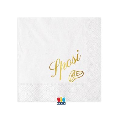 TOVAGLIOLI SPOSI 25X25CM 16PZ