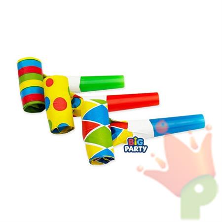 TROMBETTE A LINGUA DI SUOCERA MULTICOLORE 6PZ