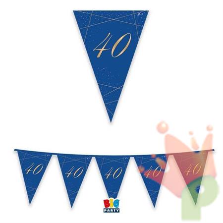 FESTONE IN CARTONE 40 ANNI BLU E ORO 40 3MT