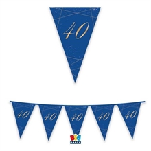 FESTONE IN CARTONE 40 ANNI BLU E ORO 40 3MT