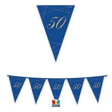 FESTONE IN CARTONE 50 ANNI BLU E ORO 3MT