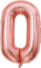 PALLONCINO MYLAR NUMERO 0 ROSE GOLD 100CM
