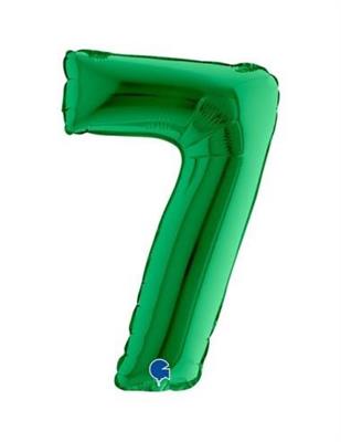 PALLONCINO MYLAR NUMERO 7 VERDE 35CM