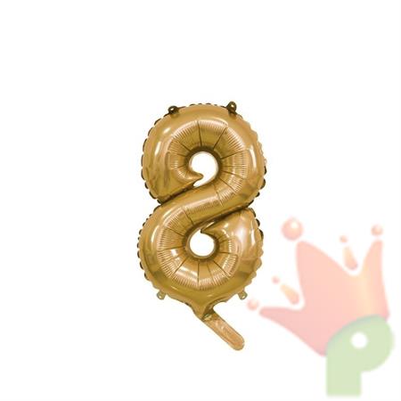 PALLONCINO NUMERO 8 ORO 35CM