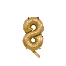PALLONCINO NUMERO 8 ORO 35CM