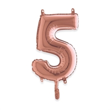 PALLONCINO MYLAR NUMERO 5 ROSE GOLD 36CM