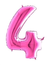 PALLONCINO MYLAR NUMERO 4 FUCSIA 36CM