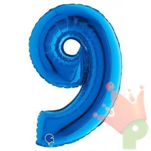 PALLONCINO MYLAR NUMERO 6 BLU 36CM