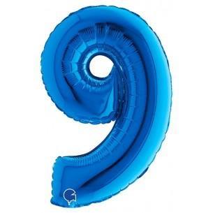 PALLONCINO MYLAR NUMERO 6 BLU 36CM