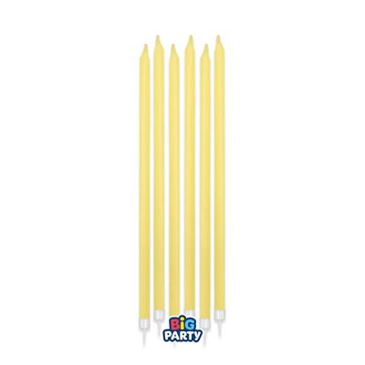 CANDELINE A MATITA GIALLO PASTELLO 15CM 12PZ