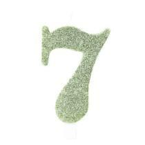 CANDELINA NUMERO 7 BIO SALVIA GLITTER 9,5 CM