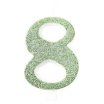 CANDELINA NUMERO 8 BIO SALVIA GLITTER 9,5 CM