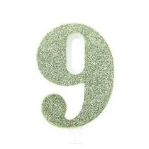 CANDELINA NUMERO 9 BIO SALVIA GLITTER 9,5 CM