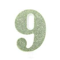 CANDELINA NUMERO 9 BIO SALVIA GLITTER 9,5 CM