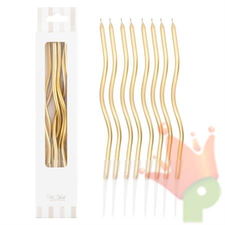 CANDELINE CURLY  ORO 12.5 CM