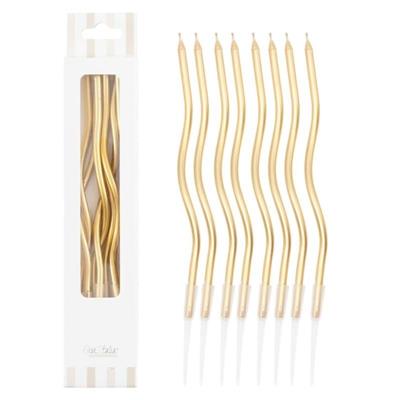 CANDELINE CURLY  ORO 12.5 CM