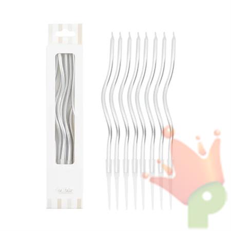 CANDELINE CURLY ARGENTO 12.5 CM