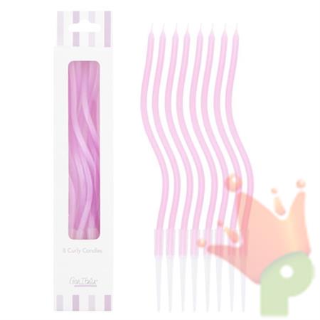 CANDELINE CURLY 8PZ MALVA 12.5CM