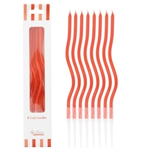CANDELINE CURLY 8PZ ROSSO 12.5CM