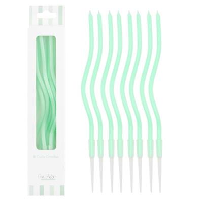 CANDELINE CURLY 8PZ MENTA 12.5CM