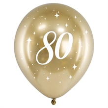 PALLONCINI LATTICE 80 ANNI ORO 6PZ
