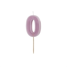 CANDELINA NUMERO 0 VIOLA 6 CM