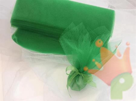 VELO ORGANZA QUADRATO VERDE 24CM 50PZ
