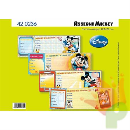 BIGLIETTI INVITI TOPOLINO 15PZ