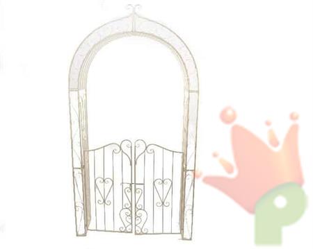ARCO CON CANCELLO 138X37X266 BIANCO