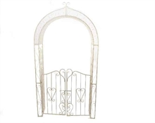 ARCO CON CANCELLO 138X37X266 BIANCO