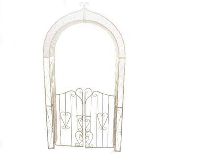 ARCO CON CANCELLO 138X37X266 BIANCO