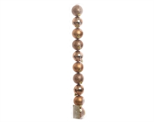 PALLINE PER ALBERO IN TUBO 10PZ BRONZO dia6cm